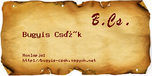 Bugyis Csák névjegykártya